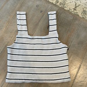 American Eagle striped crop tank top
